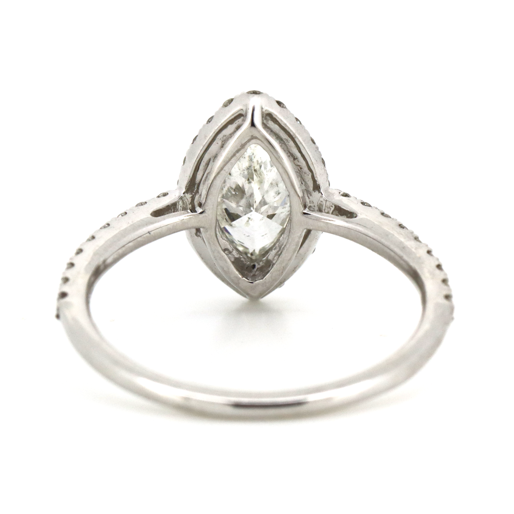 0.90ct Marquise Diamond Halo Ring
