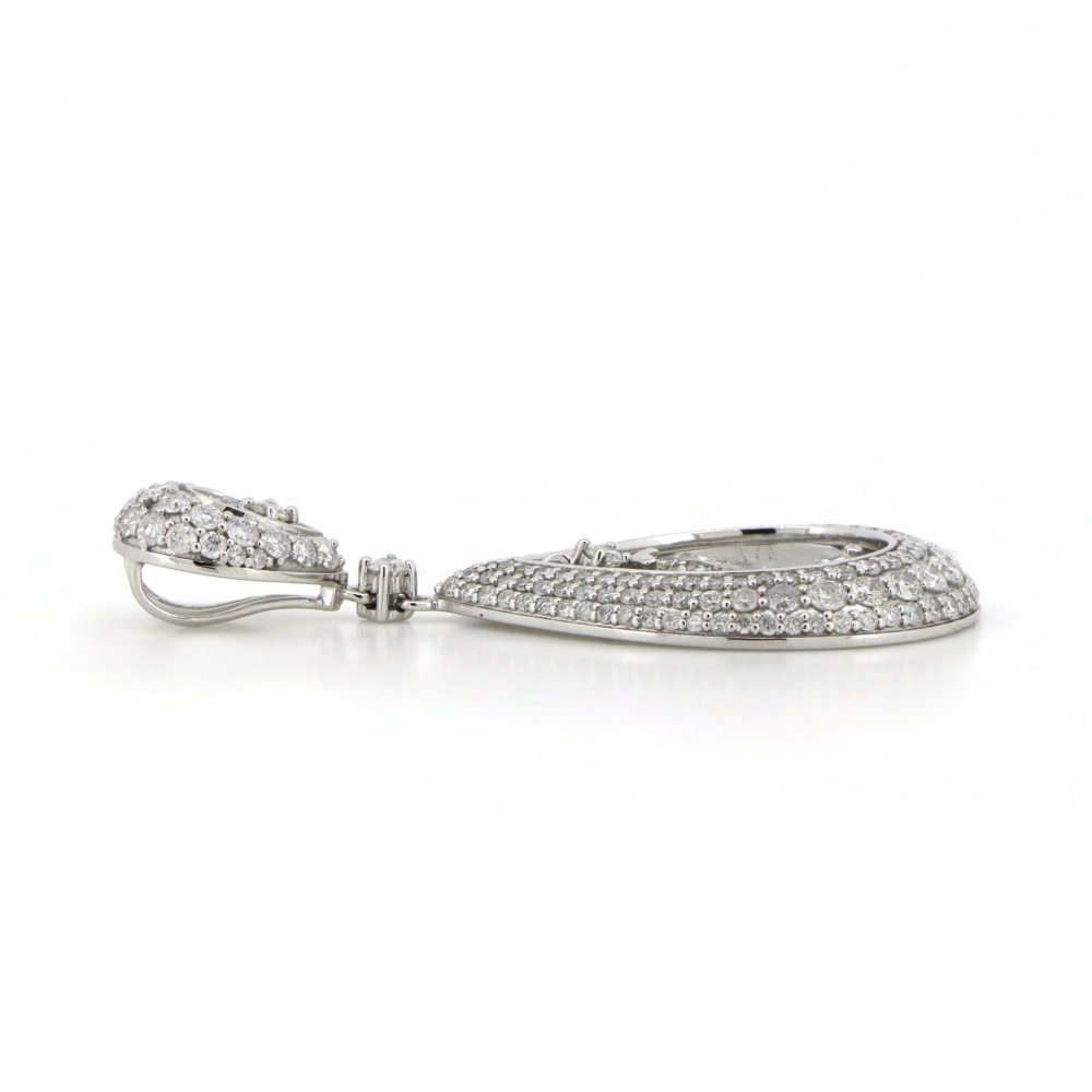1.81ct Pear faceted White Gold and Diamond Decorative Pendant