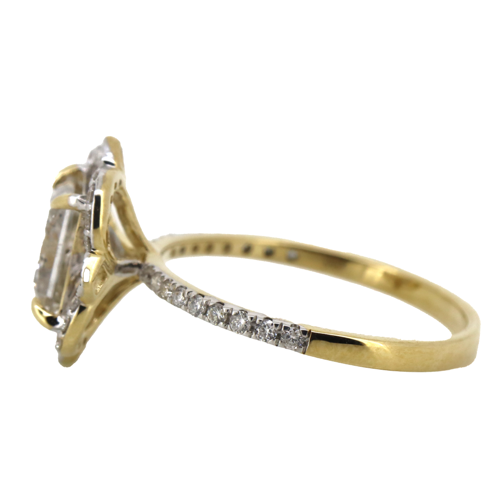 1.00ct Yellow Gold Diamond Antique Inspired Ring