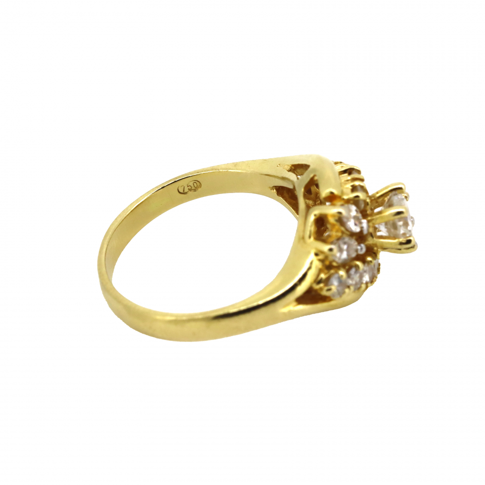 0.45ct Yellow Gold Diamond Antique Style Ring
