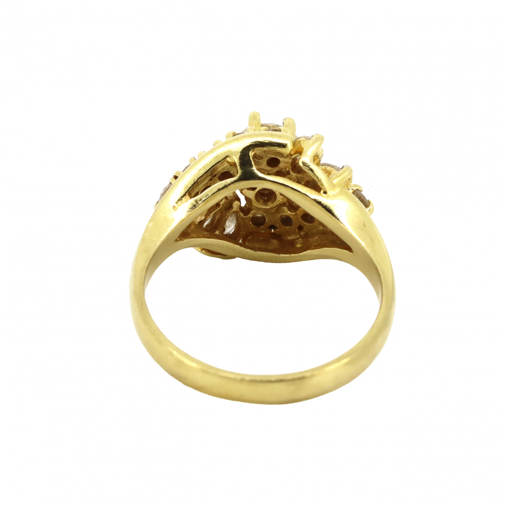 0.45ct Yellow Gold Diamond Antique Style Ring