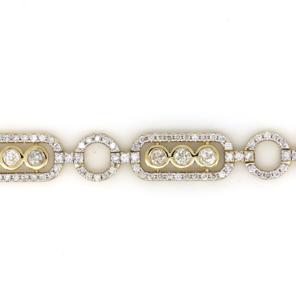 4.12ct Yellow Gold Diamond Decorative Bracelet