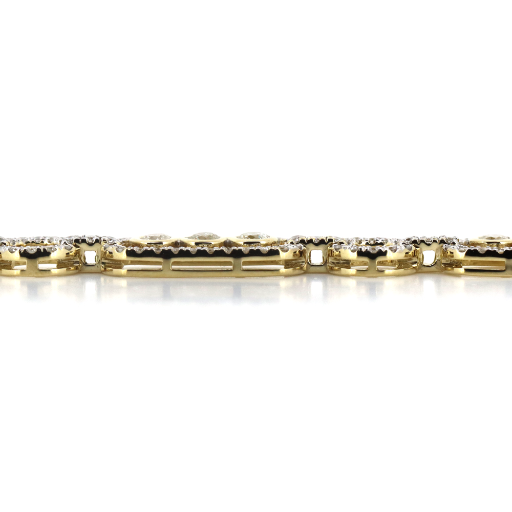 4.12ct Yellow Gold Diamond Decorative Bracelet