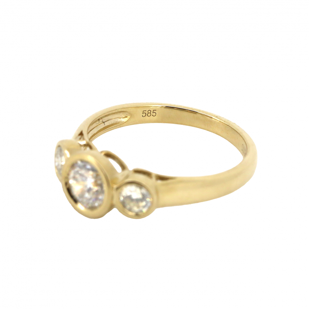 Yellow Gold Diamond Trilogy Ring