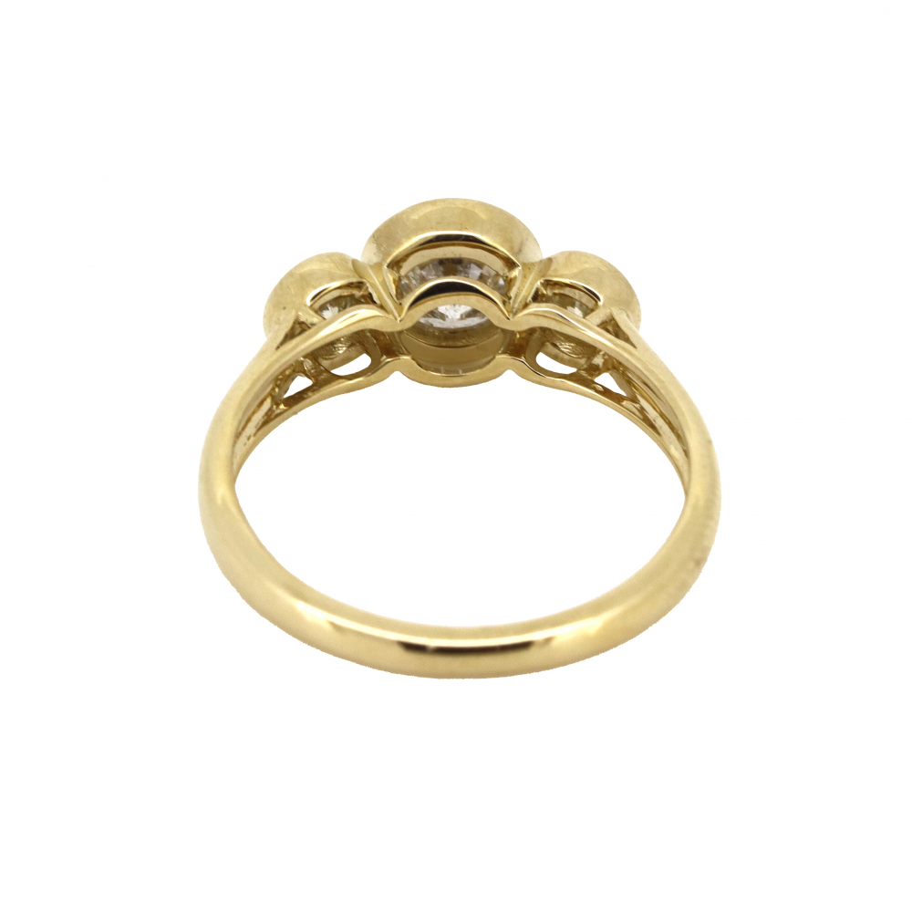 Yellow Gold Diamond Trilogy Ring