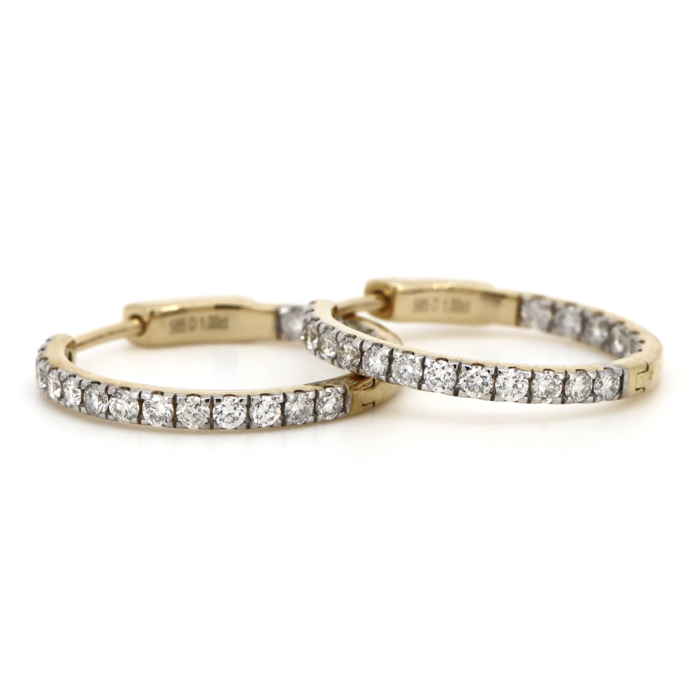 Diamond Hoop Earrings