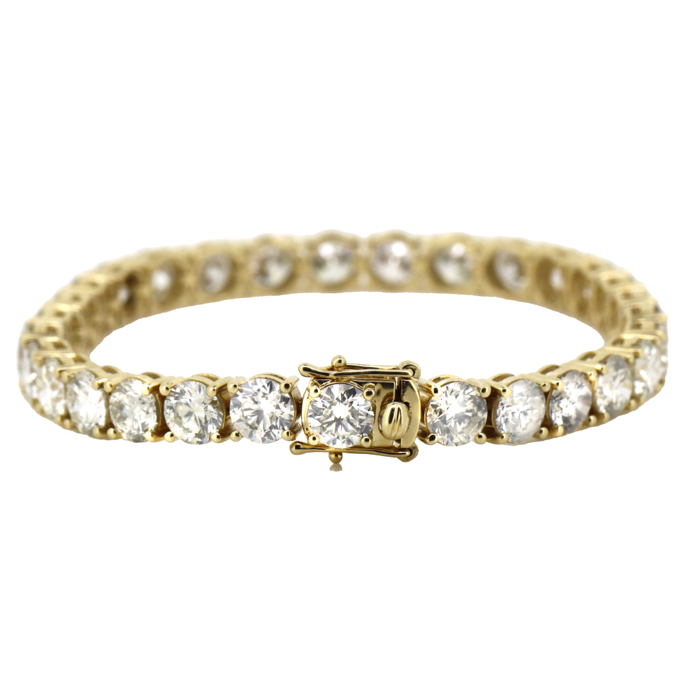 22.29ct Gold and Diamond Tennis Bracelet