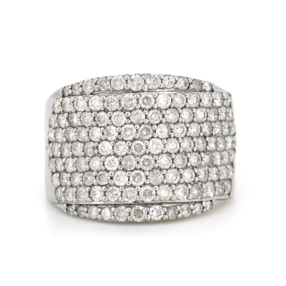 1.919ct White Gold Diamond Cluster Ring