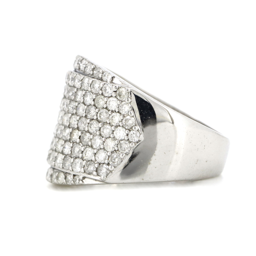 1.919ct White Gold Diamond Cluster Ring