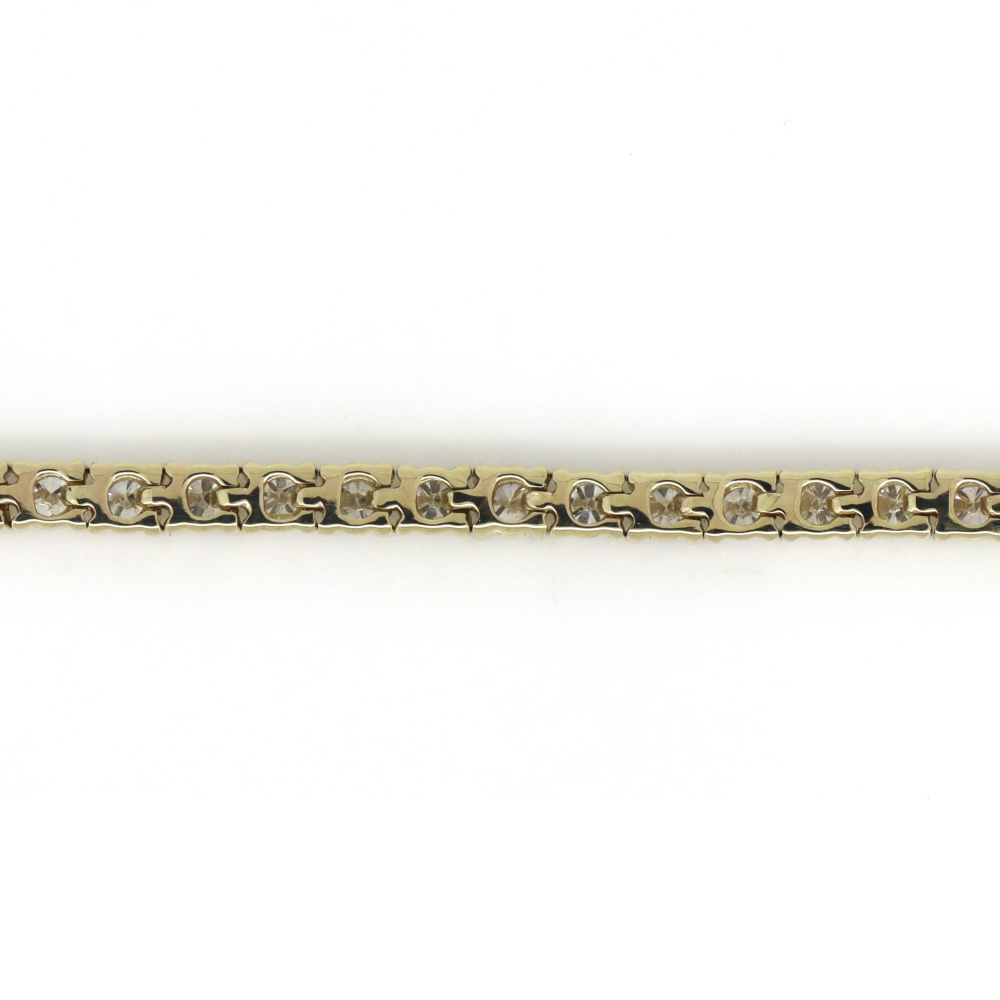 9K Yellow Gold, 2.50ct Diamond, Tennis Bracelet