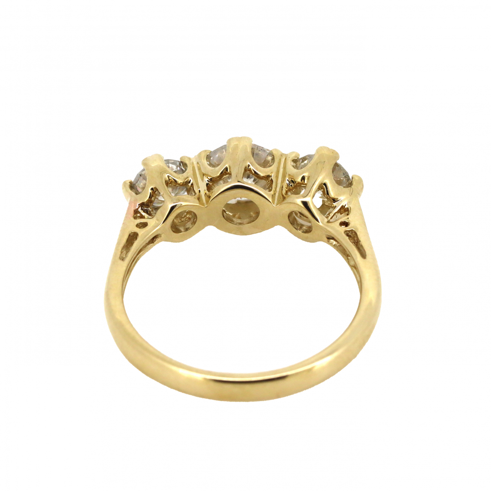 White Gold and Diamond Trilogy Ring
