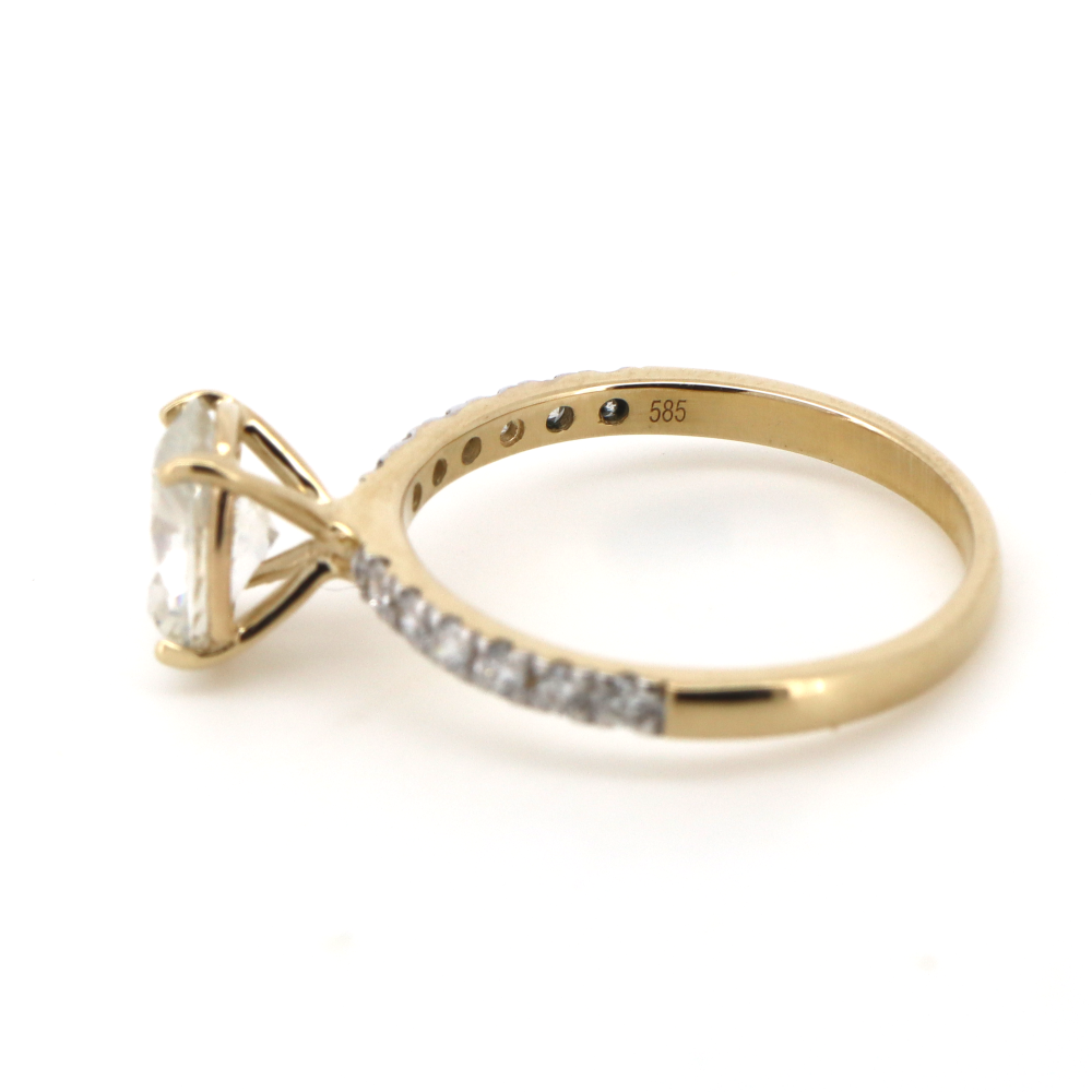 1.41ct Yellow Gold and Diamond Classic Ring