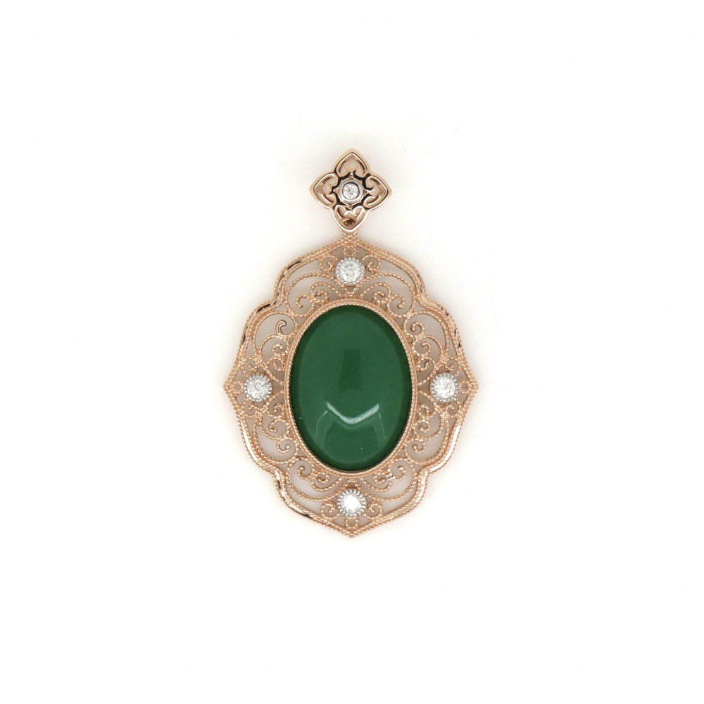 9.31ct Jade and Diamond Antique Inspired Pendant