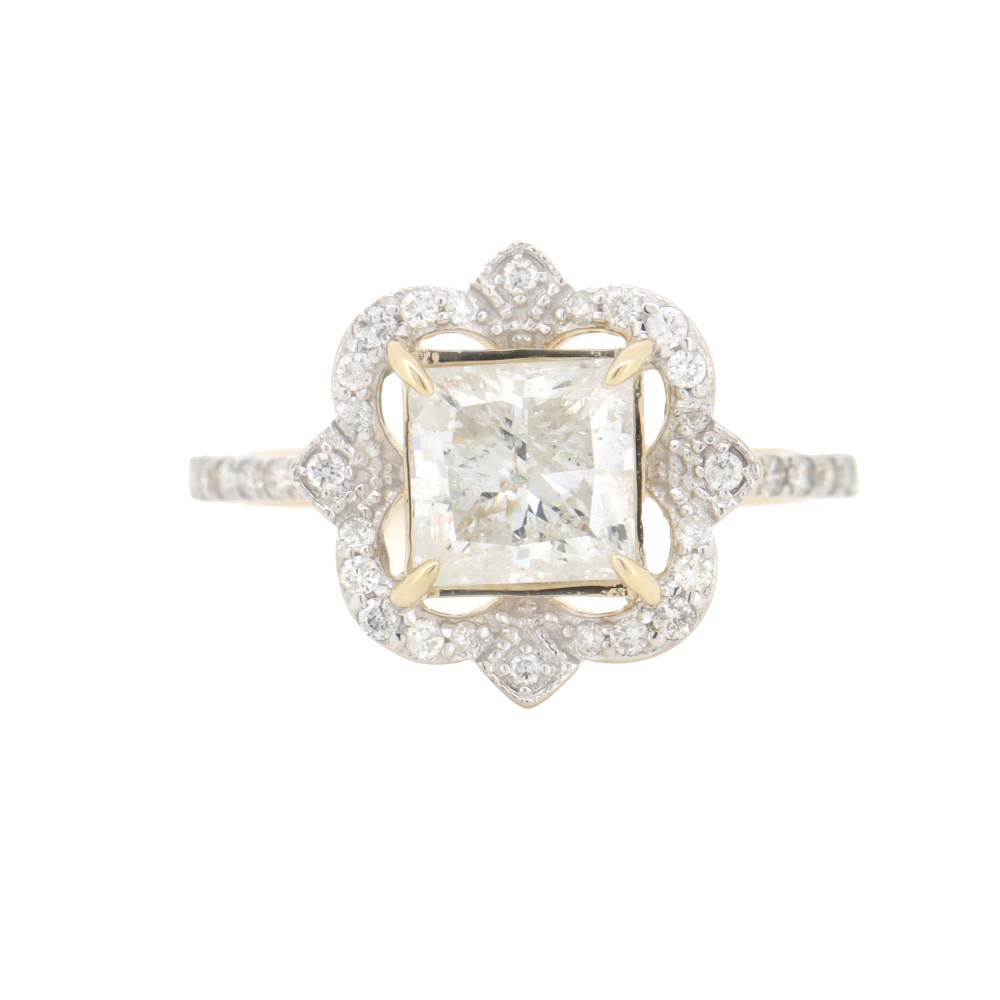 1.57ct Yellow Gold and Diamond Antique-Inspired Ring