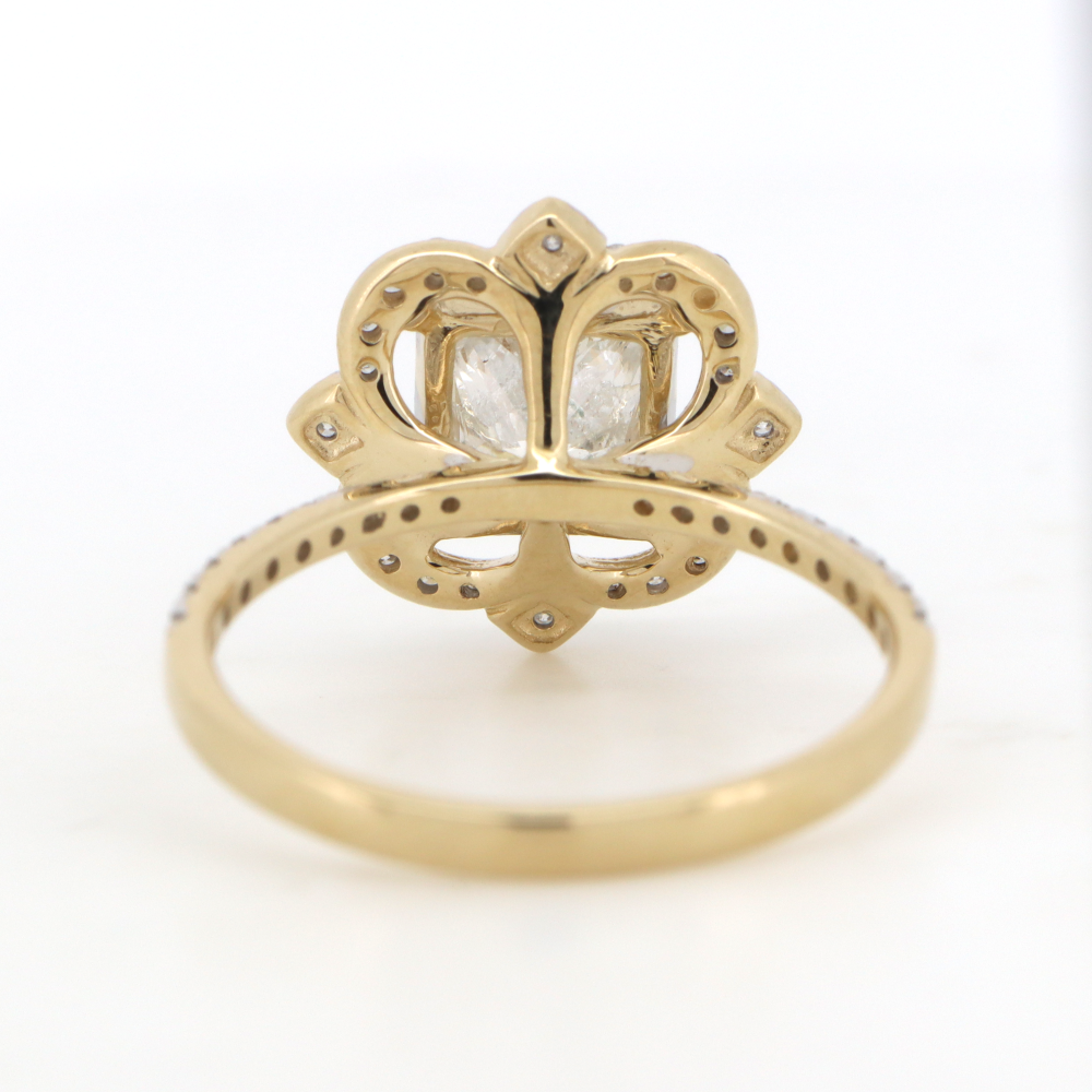 1.57ct Yellow Gold and Diamond Antique-Inspired Ring
