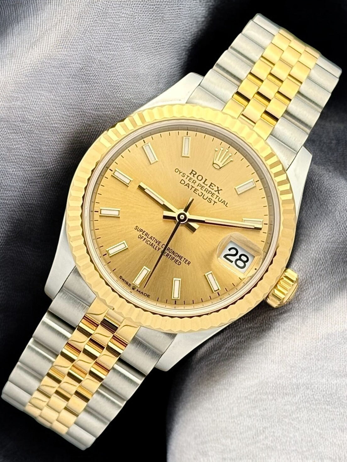 Rolex Datejust 31 Two Tone Yellow Gold Champagne Index Dial Jubilee 278273 | 2024 | 31mm