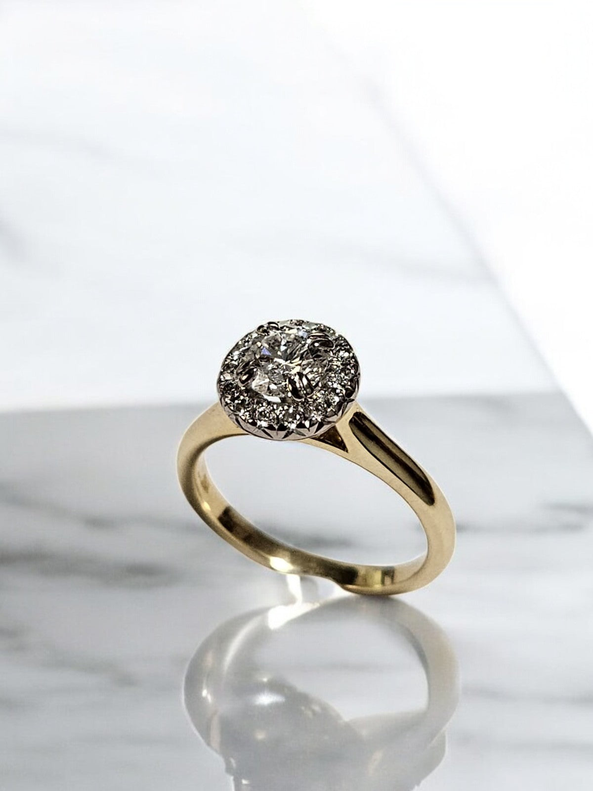 0.65ct Halo Style Diamond Engagement Ring