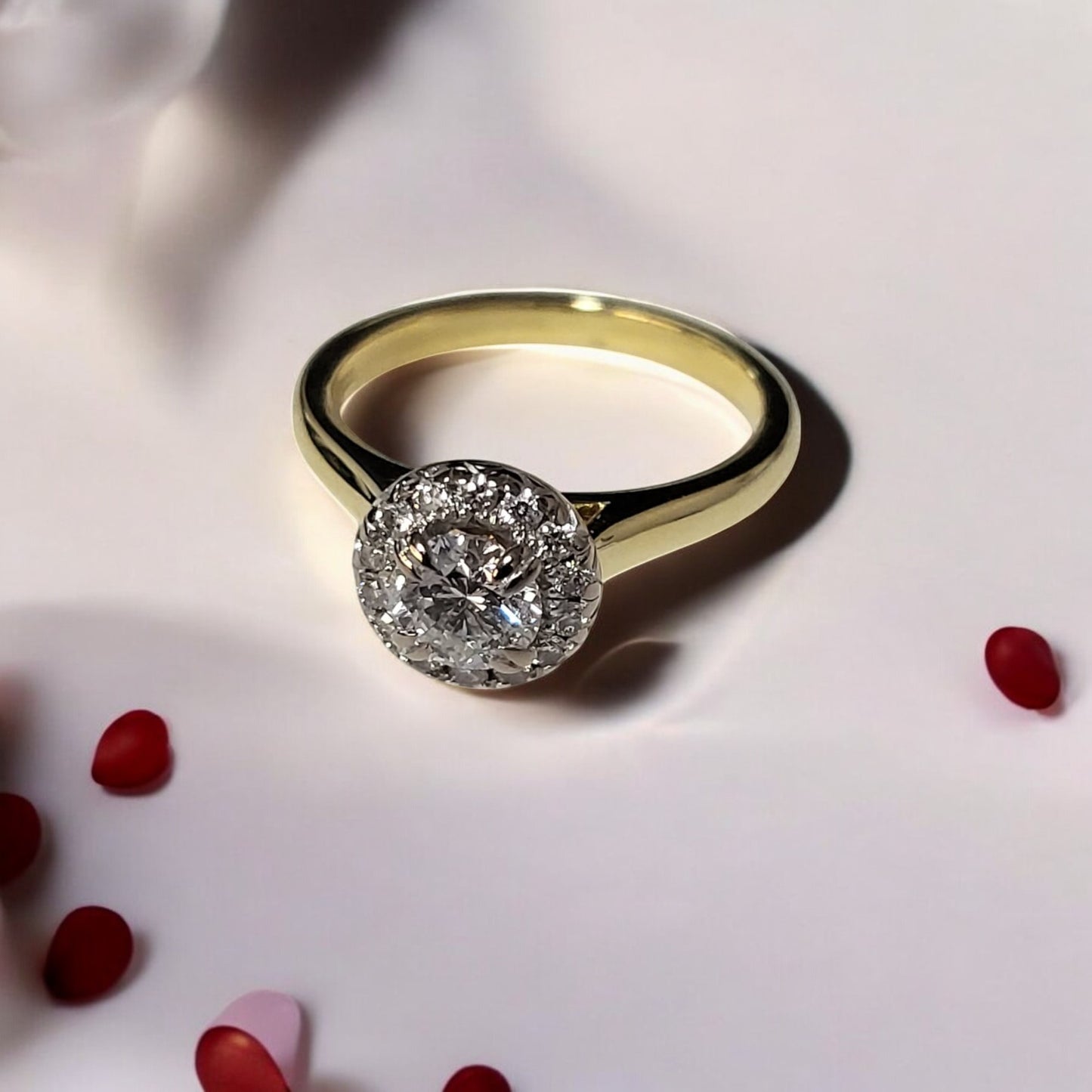 0.65ct Halo Style Diamond Engagement Ring