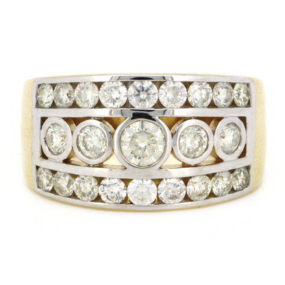 Yellow Gold Diamond Decorative Band – Seamless Sparkle