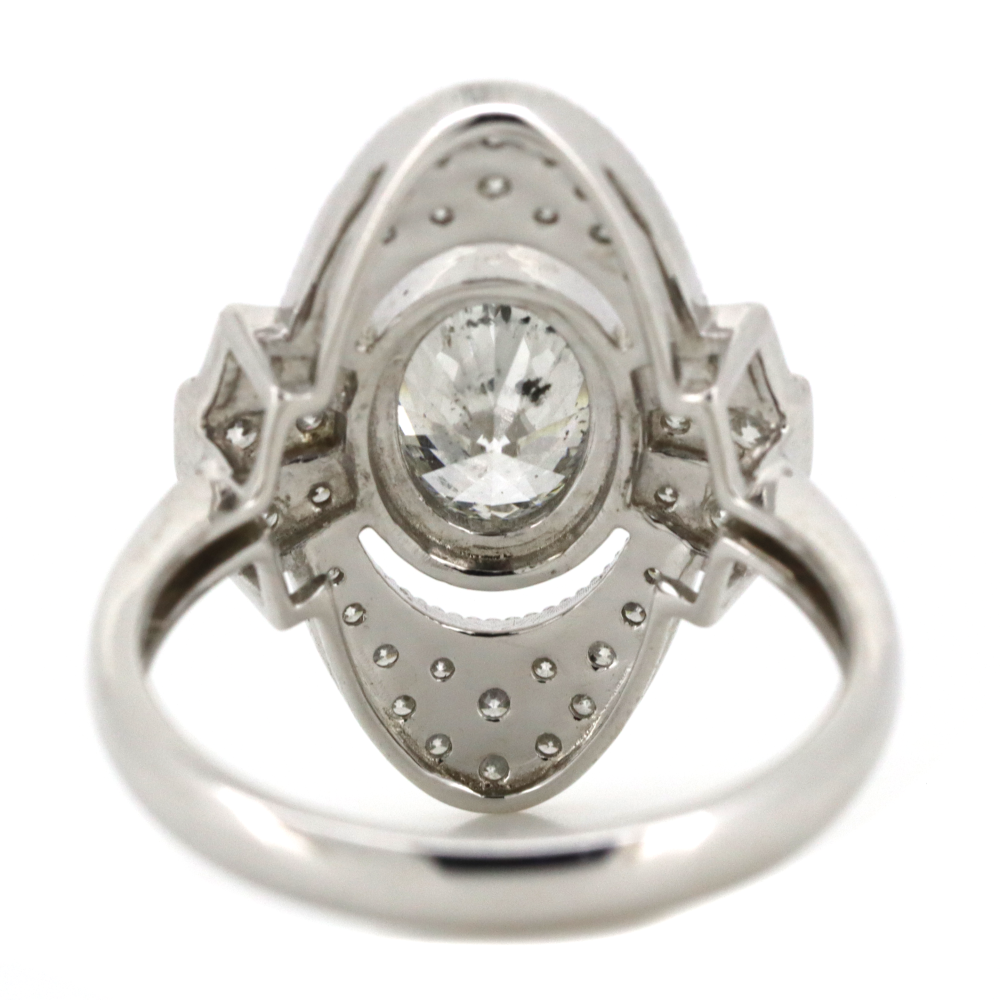 White Gold Diamond Art Deco Inspired Ring