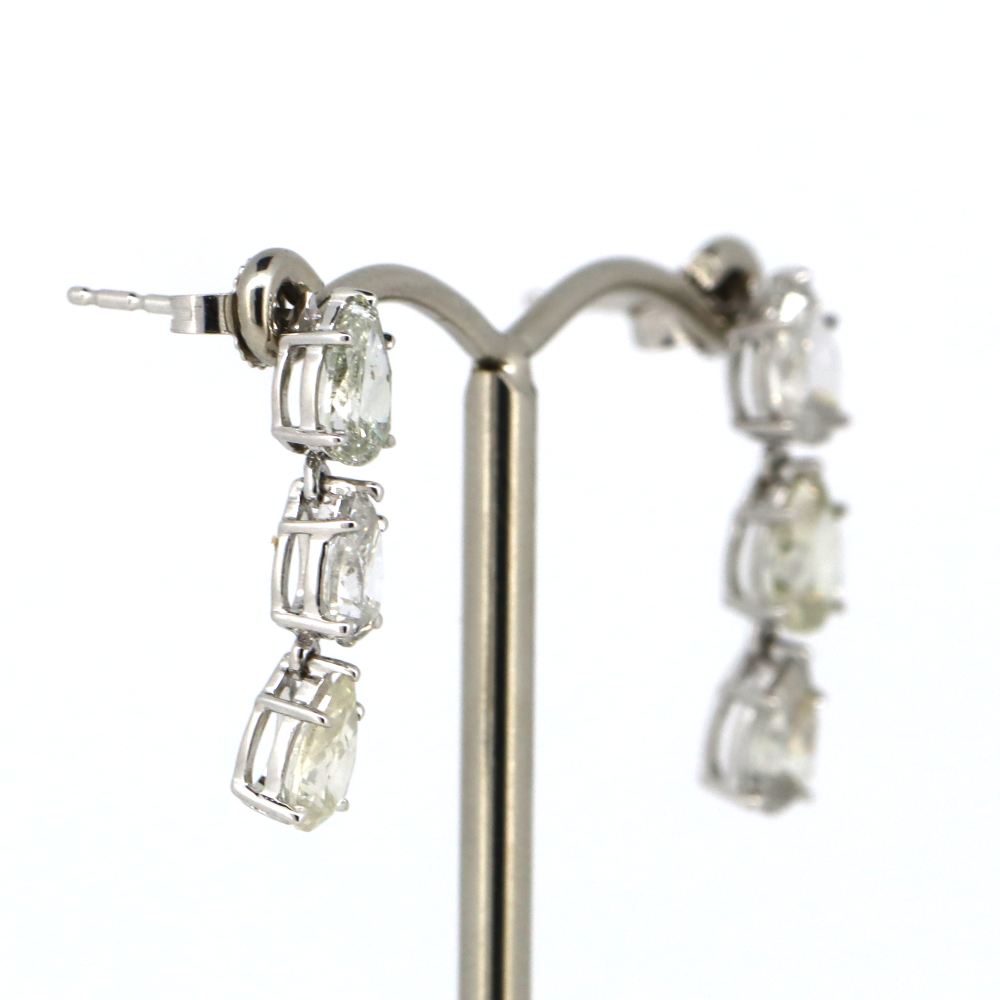 White Gold 3.36ct Diamond Drop Earrings