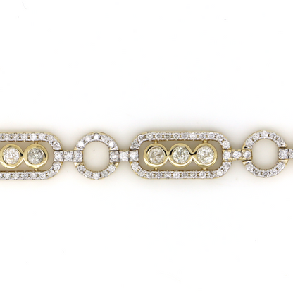 4.12ct Yellow Gold Diamond Decorative Bracelet