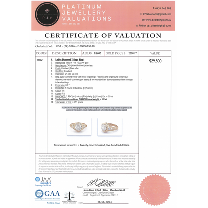 1.94ct Yellow Gold and Diamond Art Deco Style Ring