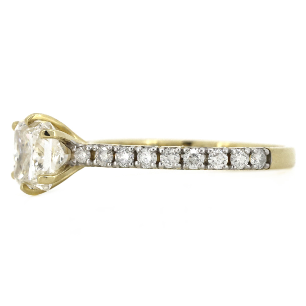 Yellow Gold Princess Cut Diamond Ring