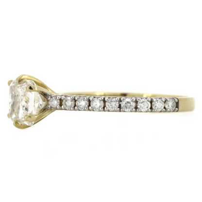 Yellow Gold Princess Cut Diamond Ring