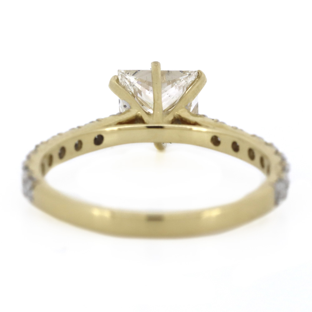 Yellow Gold Princess Cut Diamond Ring