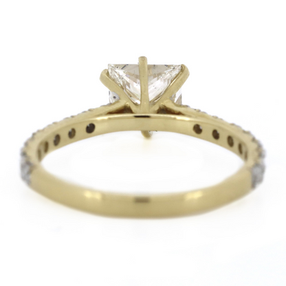 Yellow Gold Princess Cut Diamond Ring