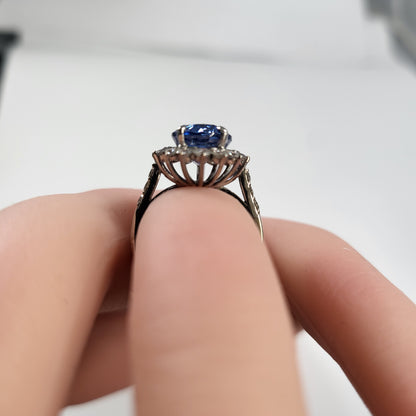 5.57ct Ceylon Sapphire and Diamond Ring