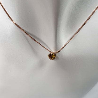 Fancy Orange Diamond Pendant