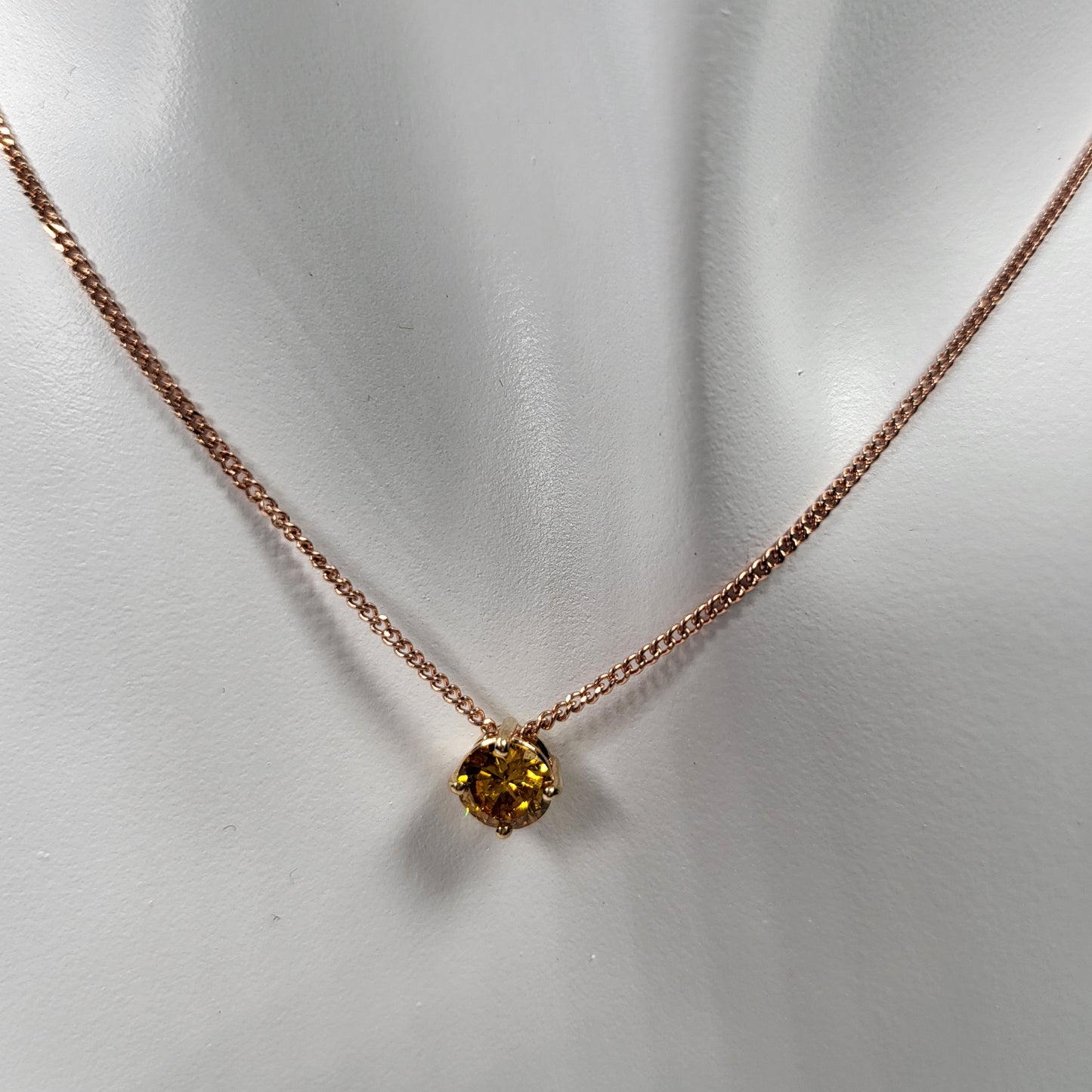 Fancy Orange Diamond Pendant