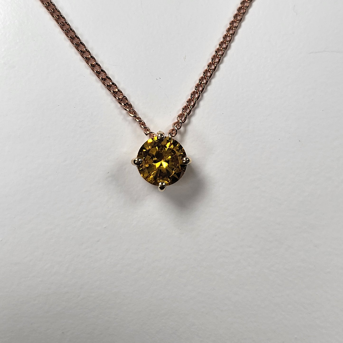 Fancy Orange Diamond Pendant