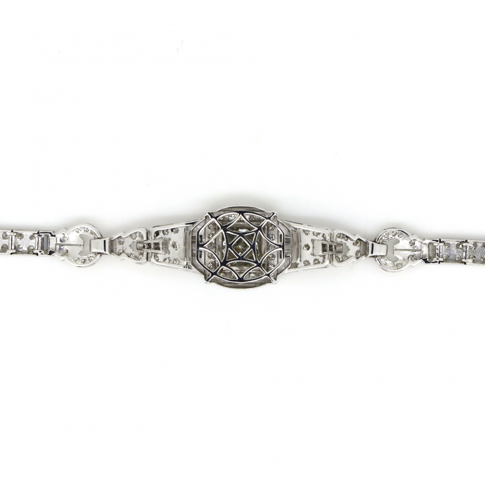 Diamond Art Deco Inspired Cluster Bracelet