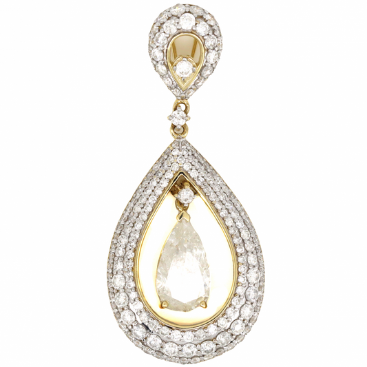 Yellow Gold Diamond Decorative Pendant