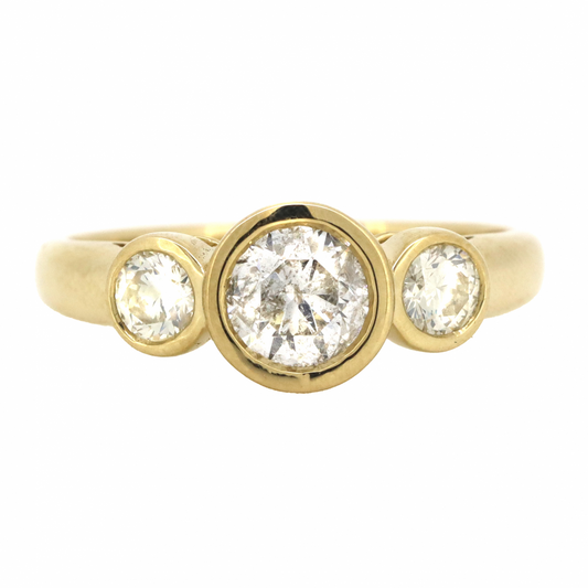 Yellow Gold Diamond Trilogy Ring