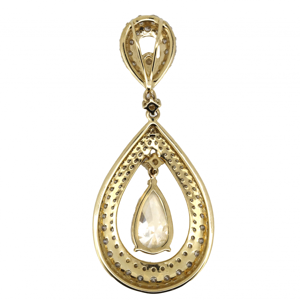 Yellow Gold Diamond Decorative Pendant