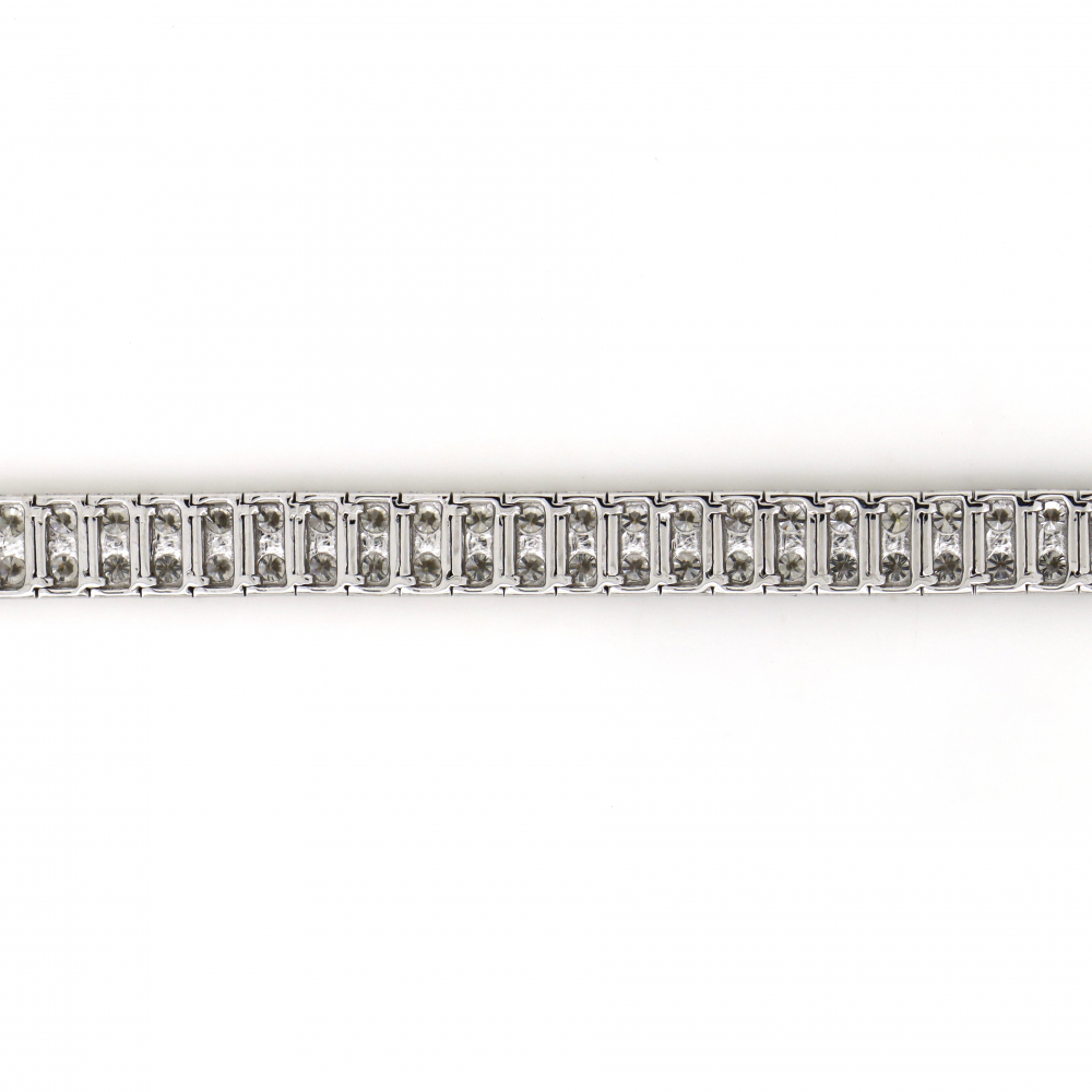 White Gold and Diamond Double Row Tennis Bracelet