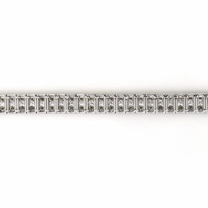 White Gold and Diamond Double Row Tennis Bracelet