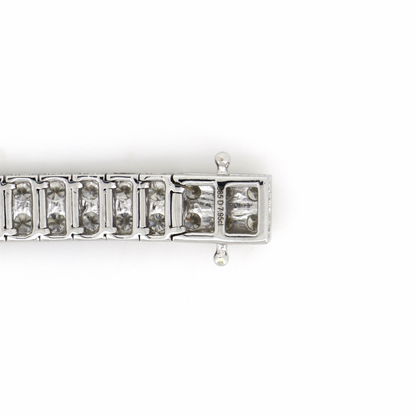 White Gold and Diamond Double Row Tennis Bracelet