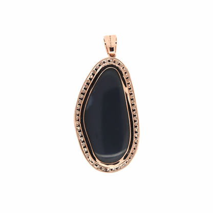 15.72ct Australian Coober Pedy Opal and Diamond Halo Pendant