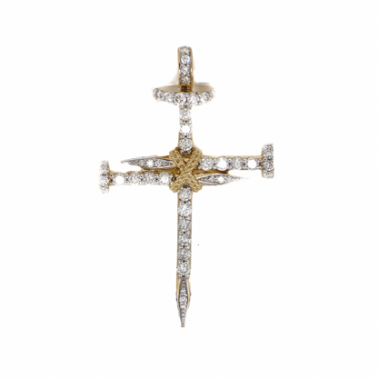 Yellow Gold and Diamond Crucifix Pendant