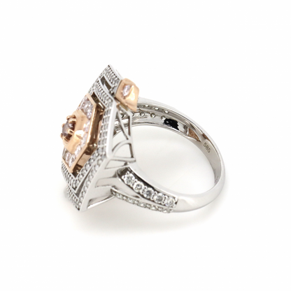 Fancy Pink Diamond Art Deco Inspired Ring