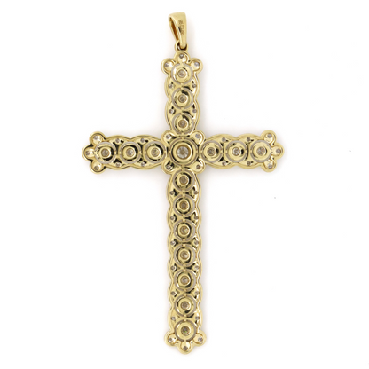 Yellow Gold Diamond Crucifix Pendant