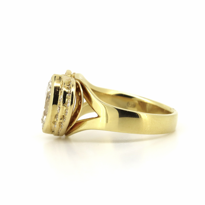 Yellow Gold Marquise Cut Diamond Ring