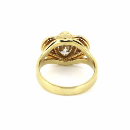 Yellow Gold Marquise Cut Diamond Ring