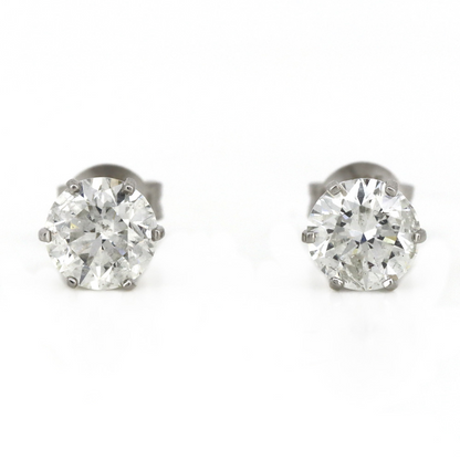 White Gold 1.42ct Diamond Stud Earrings