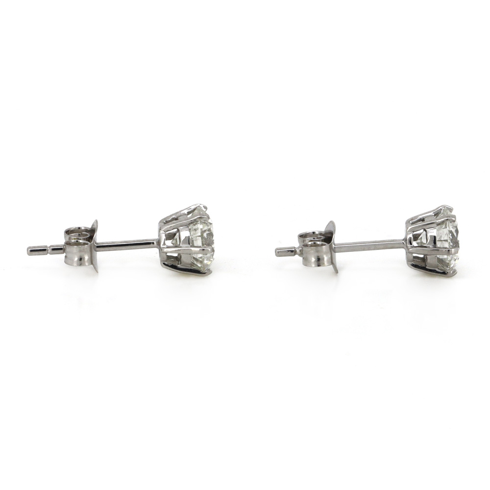 White Gold 1.42ct Diamond Stud Earrings